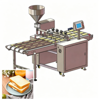 Machine de remplissage automatique ADMF à 4 rangées, injecteur commercial de crème, confiture et pâte à viande pour pain, croissant, sandwich et pâtisserie