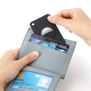 Lot de 2 étuis pour cartes de haute qualité pour portefeuille <span class=keywords><strong>Airtag</strong></span> Insert étui pour cartes en silicone Ultra mince pour porte-carte <span class=keywords><strong>Apple</strong></span> <span class=keywords><strong>Airtag</strong></span> - Product Image 3