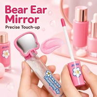Huile à lèvres changeante de couleur 3 en 1, réactive au pH, hydratante, blush liquide pour les lèvres et les joues avec miroir portable