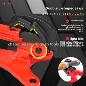 Portable Handheld Pipe Vise Clamp American Style Self Locking <b>Wrench</b>, Welding, Flange & Nut Holder Tool Metric Pipe <b>Wrench</b> - Product Image 5