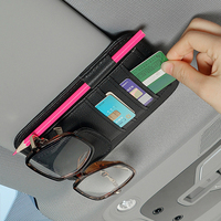 Almacenamiento de parasol para coche, carpeta multifunción, almacenamiento de gafas, bolsillo, accesorios interiores para coche