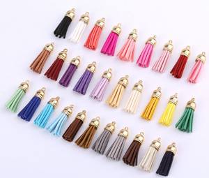 多色展開 DIYレザータッセル 3cm 装飾用タッセル キーチェーン向け - Product Image 1