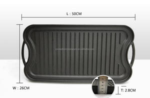 <span class=keywords><strong>Plaque</strong></span> chauffante en fonte antiadhésive réversible avec poignées pour barbecue - Product Image 5