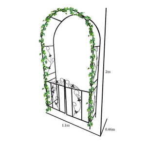 Vendita calda anche wright a buon mercato fiori artificiali arco in ferro con porta di casa - Product Image 5