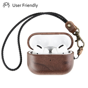 Étuis en bois pour <span class=keywords><strong>AirPods</strong></span> Pro 2 génération, housse de protection pour écouteurs sans fil pour <span class=keywords><strong>Airpods</strong></span> Pro2, <span class=keywords><strong>coque</strong></span> rigide en bois de noyer - Product Image 5