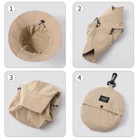 Chapeaux Bob Imperméables en Gros, Personnalisables avec Logo, en Polyester, avec Cordon de Serrage, Bouton Pression, Pochette, Unisexe, Pliable, Olive