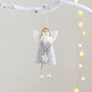 Nuevo adorno de niña de Ángel de Navidad pequeño colgante decoración de árbol de Navidad colgante de fábrica al por mayor - Product Image 2