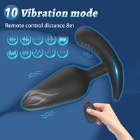 Ylove Masseur de prostate sans fil en silicone liquide avec contrôle par application, 9 modes de vibration, 100 % étanche, plug anal vibrant, cadeau