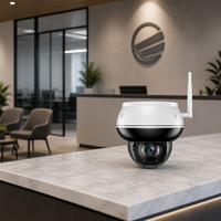Cámara de Seguridad IP Inalámbrica POE con Zoom Óptico 5X, Antivandálica, Tipo Domo, Tuya Smart, 5MP, Wifi, PTZ, para Interiores y Exteriores