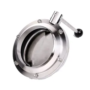 316 Stainless Steel Weld End Butterfly Valve with Pull Handle