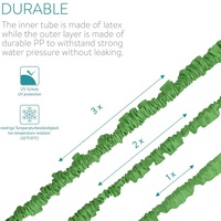 Tuyau d'arrosage rétractable haute pression 50 pieds 100 pieds Buse de pulvérisation d'eau en caoutchouc polyester robuste Tuyaux d'arrosage durables