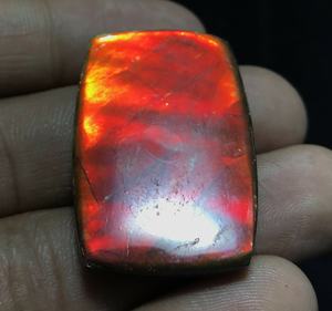 Natural rojo canadiense de ammolita rectángulo cabujones de piedras preciosas sueltas - Product Image 4