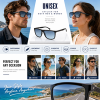 Lunettes de soleil photochromiques, protection UV400, monture en PC, brillantes, classiques, carrées, légères, pour un usage quotidien, la conduite, les voyages