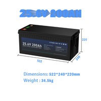 Batterie au lithium-ion Lifepo4 24v 12v, pack de batteries 7s 100ah 280ah 200ah, batteries solaires au lithium 24v 300ah 400ah 600ah avec BMS