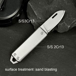 Cuchillo de Bolsillo Profesional de Acero Inoxidable para Acampar al Aire Libre, Cuchillo de Supervivencia Plegable Multifuncional DIY OEM con Llavero - Product Image 3
