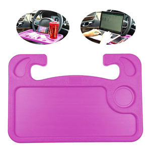 Car Steering Wheel Dining Table Laptop, Tablet, Slot Notebook Car Travel Table, Food <strong>Eating</strong> Hook on Steering Wheel Tray - Product Image 4