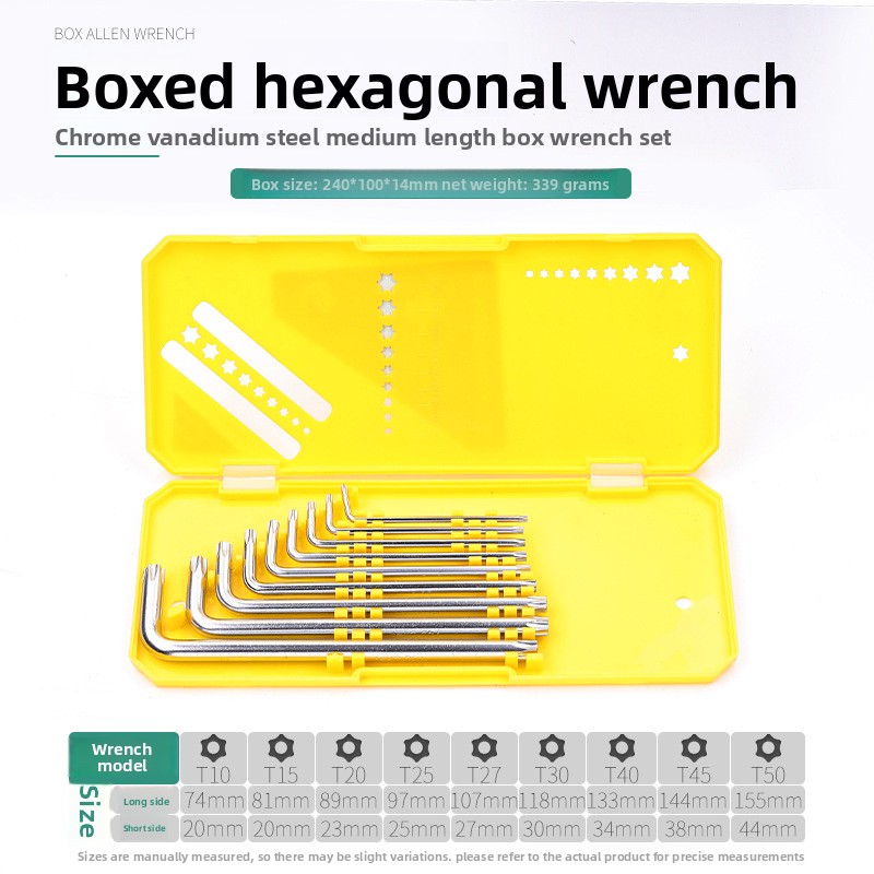 Jeu de douilles Torx CRV (longueur moyenne)