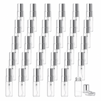 Flacon vaporisateur de parfum mini 2ml/3ml 5ml 10ml avec diffuseur à roseaux sérigraphié, atomiseur portable en verre transparent pour le voyage