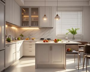 Cuisine moderne prête à assembler, armoires de cuisine de luxe, ensemble de meubles de cuisine - Product Image 2