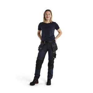 BLAKLADER - 711513438699C34 Pantalones artesanos de mujer elásticos Azul marino oscuro/Negro-PANTALÓN DE TRABAJO EAN 7330509800638 - Product Image 3