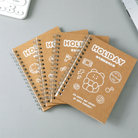 5 onglets de diviseur d'index colorés par sujet Cahier à couverture rigide A5 Oemodm Reliure à deux fils Couverture en matériau Pp