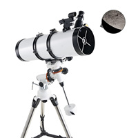 Telescopio Astronómico Profesional Refractor de 130mm Longitud Focal de 650mm Apertura Réflex Buscador de Estrellas con Trípode Telescopio Terrestre