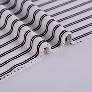 100 microfibra de poliéster de doble jersey de punto de rayas camisetas material tela de interbloqueo - Product Image 2