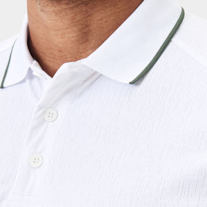 Camisetas Polo Personalizadas OEM de Corte Ajustado, con Protección Solar UPF 50+, Transpirables, con Rayas, Cuello Redondo, para Unisex - Product Image 4