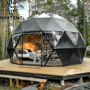 Tente Dôme Gonflable Transparente à Coque Rigide de 10M de Diamètre, Modèle Bulle Verte/Yelle pour Camping, Fabrication Directe - Product Image 1