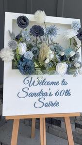 शादी समारोह ऐक्रेलिक साइनेज डिकोर फूलों के साथ फूल बोर्ड स्वागत - Product Image 5