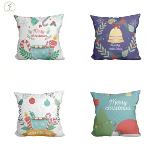 Wholesale Custom New Design Beautiful Christmas Pillowcase 45x45 Home Decorative Sofa Cushion Cover Seat Pillow Case