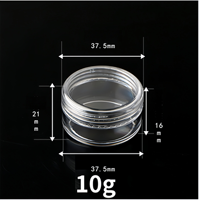 Ventes en gros de pots cosmétiques transparents en PS personnalisés multi-tailles (3g-20g) : contenants de voyage portables pour échantillons de crème et séparateurs de soins de la peau