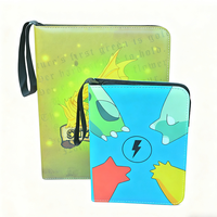Hochwertiger 3x3 Taschenordner, individuell bemalt, ODM Digitaldruck, 3-Ring-Leder-Albumordner für TCG