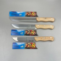 Festival de l'Aïd al-Fitr Couteau d'abattage de boucher en acier inoxydable à manche en bois professionnel Coupe-viande Couteau de cuisine