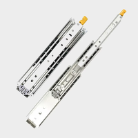 Système de tiroirs de voiture Crown Woo en acier inoxydable, rail de verrouillage, extension à 3 volets, capacité 120 kg, rail à roulement à billes, pour cuisine et hôtel