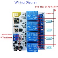 4 Ch DC 5V/12V IOS Android BLE 4.0 5.0 Module relais 2.4G RF Télécommande Module IOT Commande personnalisation Switch Board