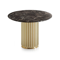 Table basse ronde moderne extensible en acier inoxydable de style italien, personnalisable, pour le salon