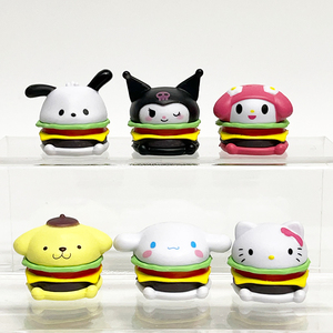 Juguetes de moda Comida Estilo Hamburguesa Kuromi <span class=keywords><strong>Melody</strong></span> y Paco Figuras coleccionables Adorable Pantalla de modelo inspirada en el anime - Product Image 3