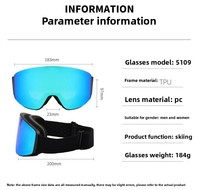Lunettes de snowboard sport anti-buée personnalisées Protection UV400 pour adultes Vente en gros de lunettes de ski magnétiques de haute qualité pour hommes et femmes