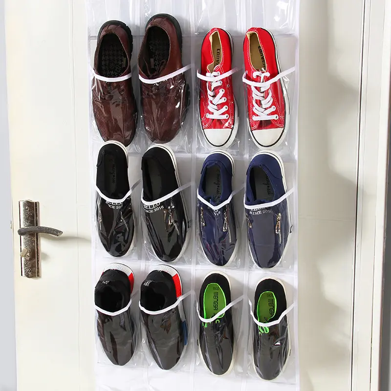 24 cepler toz geçirmez sutyen bez iç çamaşırı raf ev duvara monte kapı geri asılı ayakkabılık çanta düzenleyici
