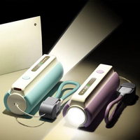 Mini Banco de Energía de 5000 mAh con Linterna Súper Brillante, Cargador Portátil de Carga Rápida PD de 22.5 W, Luz de Emergencia para Exteriores