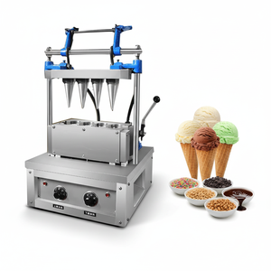 Machine à gaufres pour cornets de crème glacée, machine à cornets professionnelle pour les petits et grands lots - Product Image 1