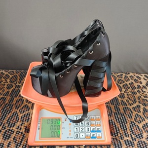 Fashion Thick Sole Lolita Sweet Lace Up <b>Block</b> <b>Heel</b> Plus Size 47 Women Single Shoes - Product Image 4
