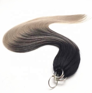 Cheveux humains vierges non traités à 100%, 0,8 g/mèche, cheveux humains Remy, style plumage peint à la main, extensions de cheveux - Product Image 2