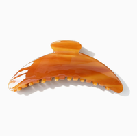 Pince à cheveux requin courbée en acétate, faite à la main, mignonne et élégante – Accessoire de coiffure indispensable pour le quotidien