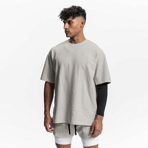 T-shirt Oversize da Uomo Personalizzata all'Ingrosso in 5 Colori, Vestibilità Ampia, Stile <span class=keywords><strong>Street</strong></span>, T-shirt Sportiva Traspirante per Corsa e Attività Fisica - Product Image 5