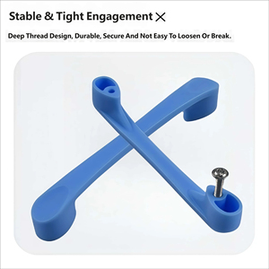 Colorful ABS Thumb Cabinet Pulls &amp; Dresser Handles for Bedroom Kitchen Kids Room Safety (96mm Hole Spacing) - Product Image 4