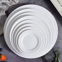Assiettes en céramique personnalisées en gros, plats de service, assiettes plates en porcelaine blanche bon marché en vrac pour mariage, assiettes personnalisées