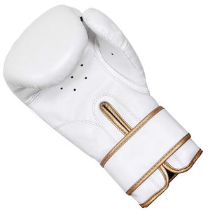 Gants de boxe professionnels en cuir synthétique de vachette de haute qualité avec fermeture auto-agrippante et logo personnalisé imprimé sur toute la surface des doigts pour l'entraînement - Product Image 3
