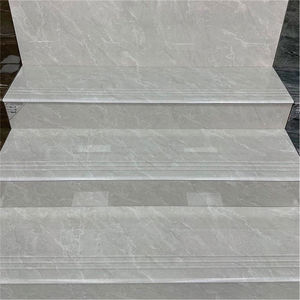 Azulejo <span class=keywords><strong>de</strong></span> Escalera <span class=keywords><strong>de</strong></span> Porcelana Pulida <span class=keywords><strong>de</strong></span> Diseño Moderno Tashi, Blanco y Dorado, Antibacteriano y Antideslizante <span class=keywords><strong>para</strong></span> Escuelas y Villas - Product Image 2